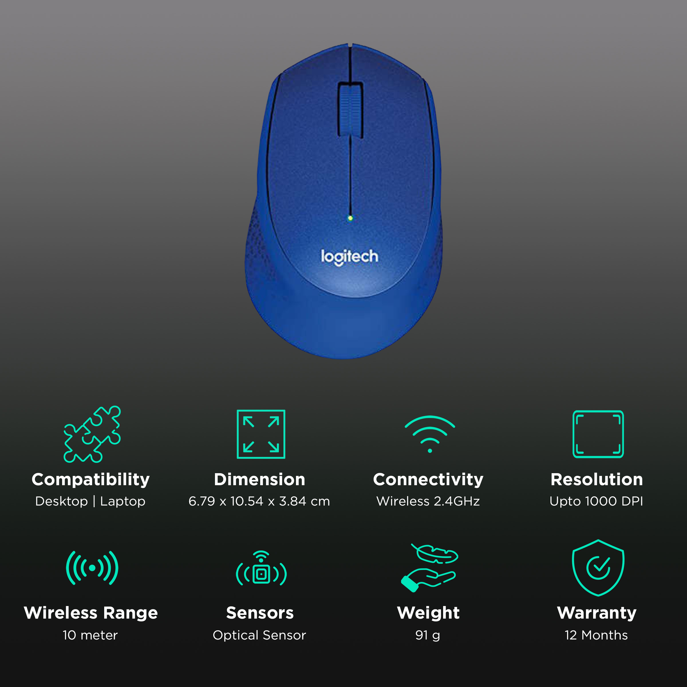 Buy Logitech M331 Plus Wireless Optical Mouse With Silent Click Buttons 1000 Dpi Plug And Play 5058